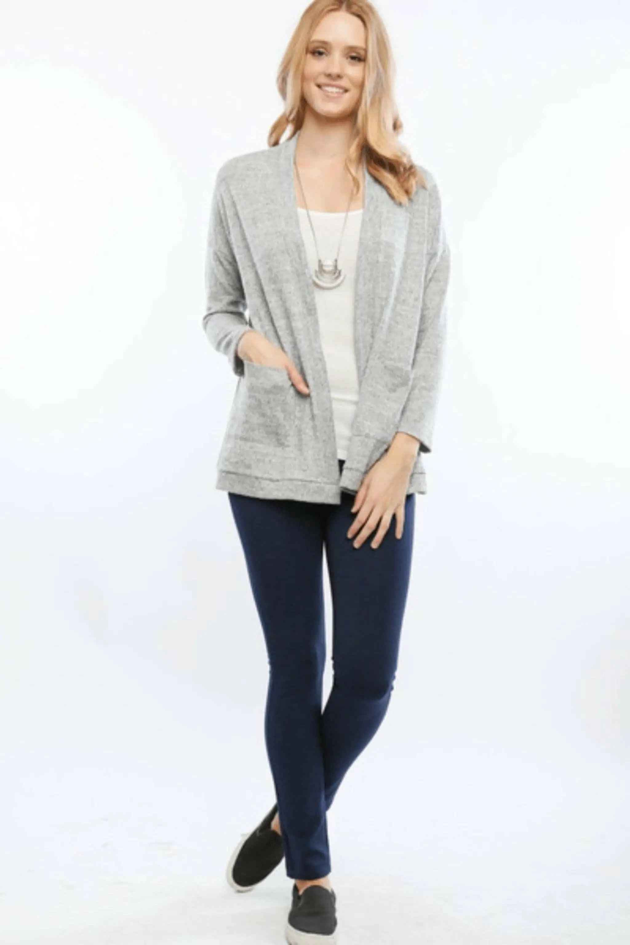 Brushed cardigan front view - Epicplacess