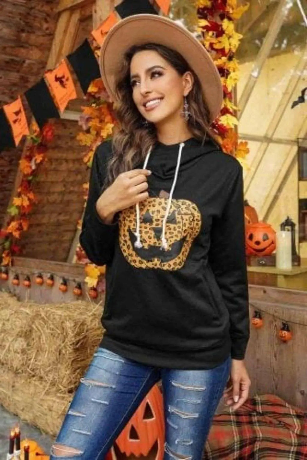 Cowl Pumpkin Hoodie Sweater - Epicplacess