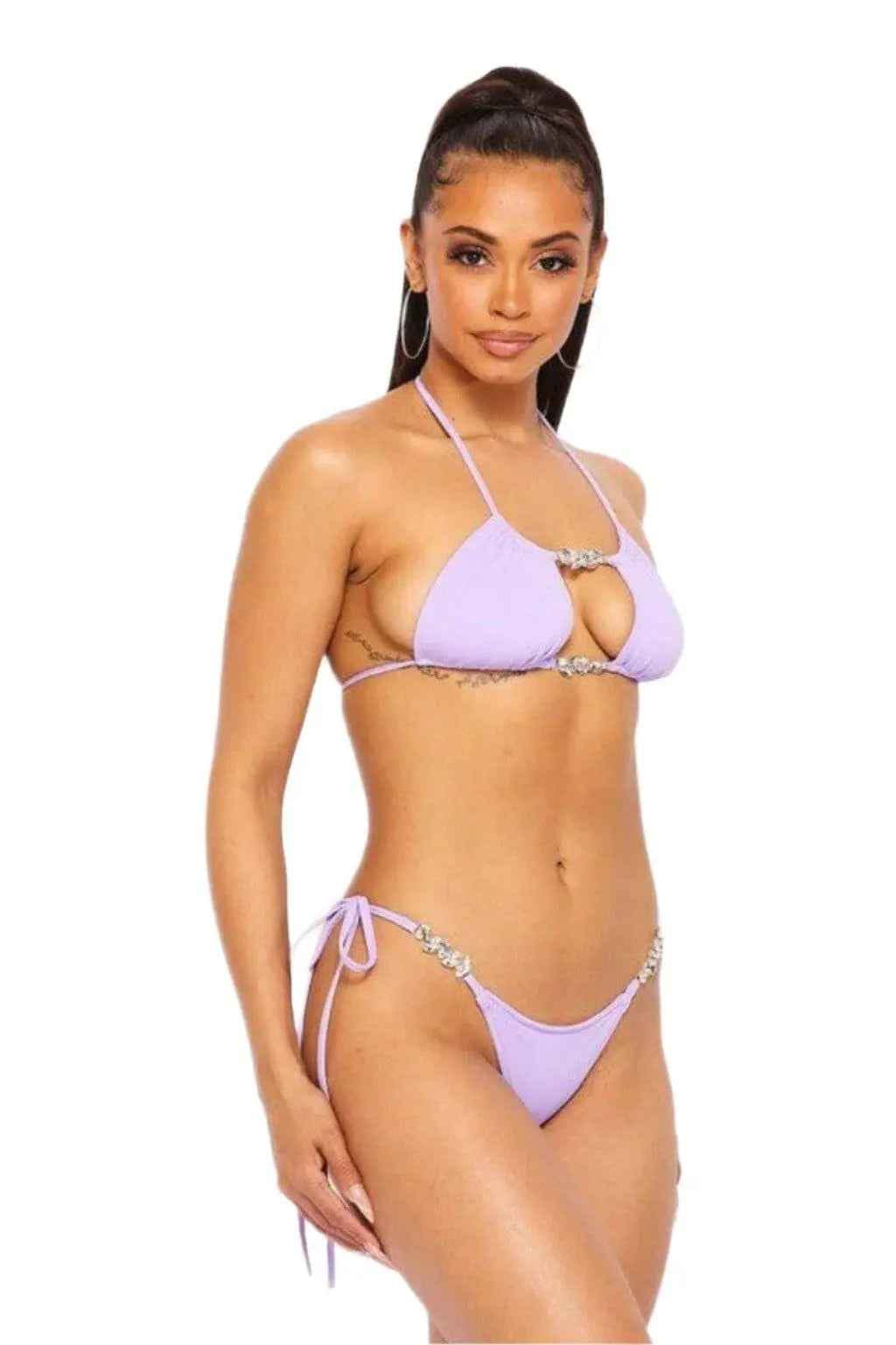 Purple swimsuit set front view - Epicplacess