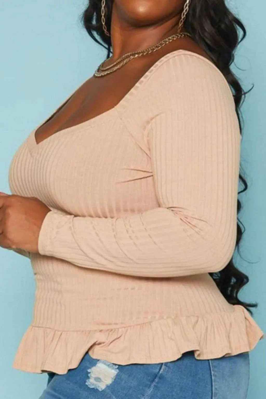 Ruffle flare top front view - Epicplacess