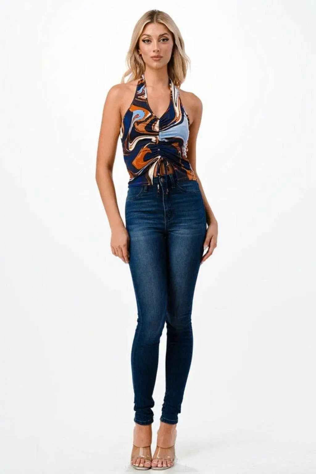 Blue halter crop top - Epicplacess