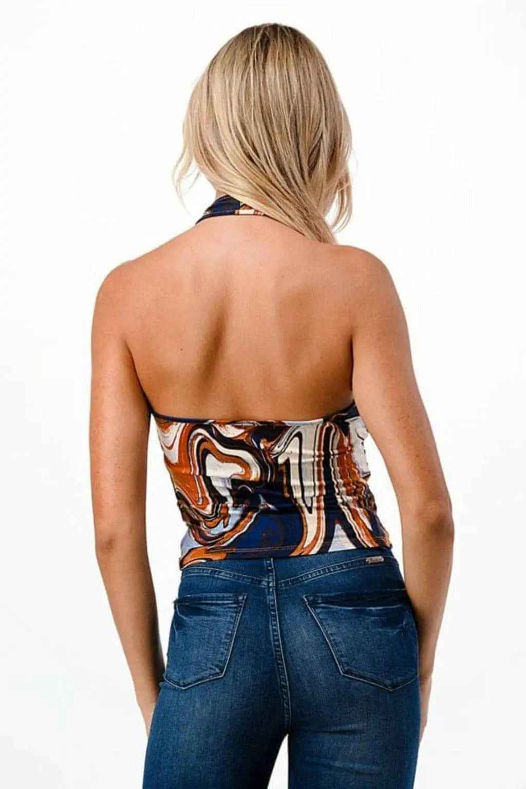 Halter crop top front view - Epicplacess
