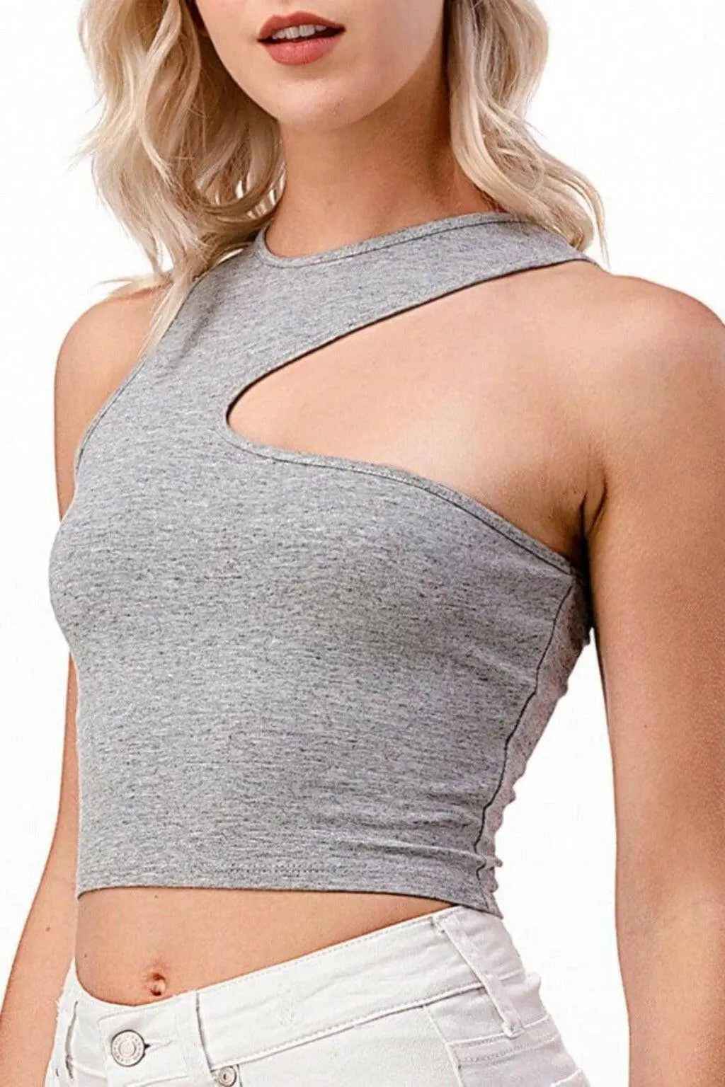 Grey tank top back view - Epicplacess