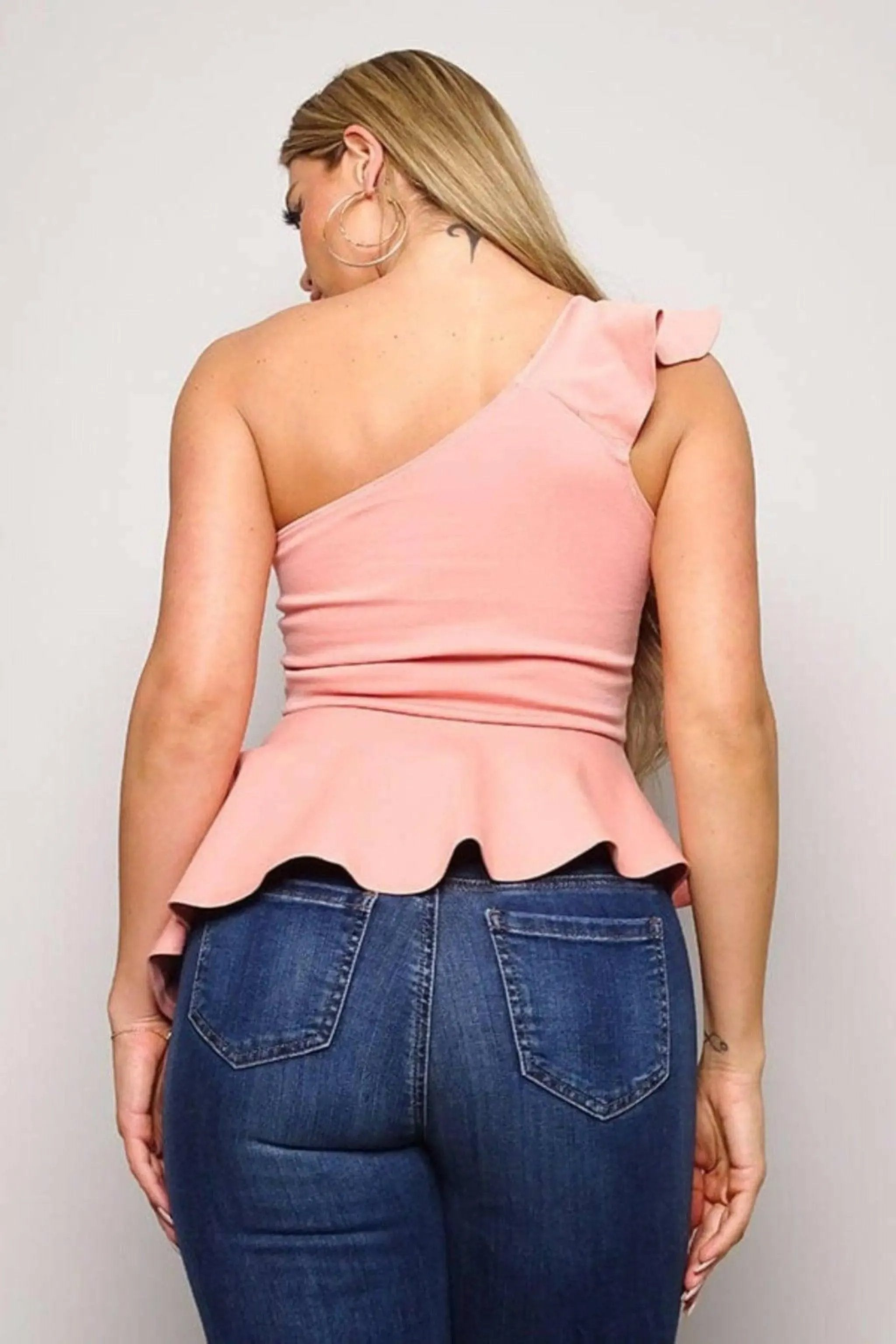 Ruffle peplum top back view - Epicplacess