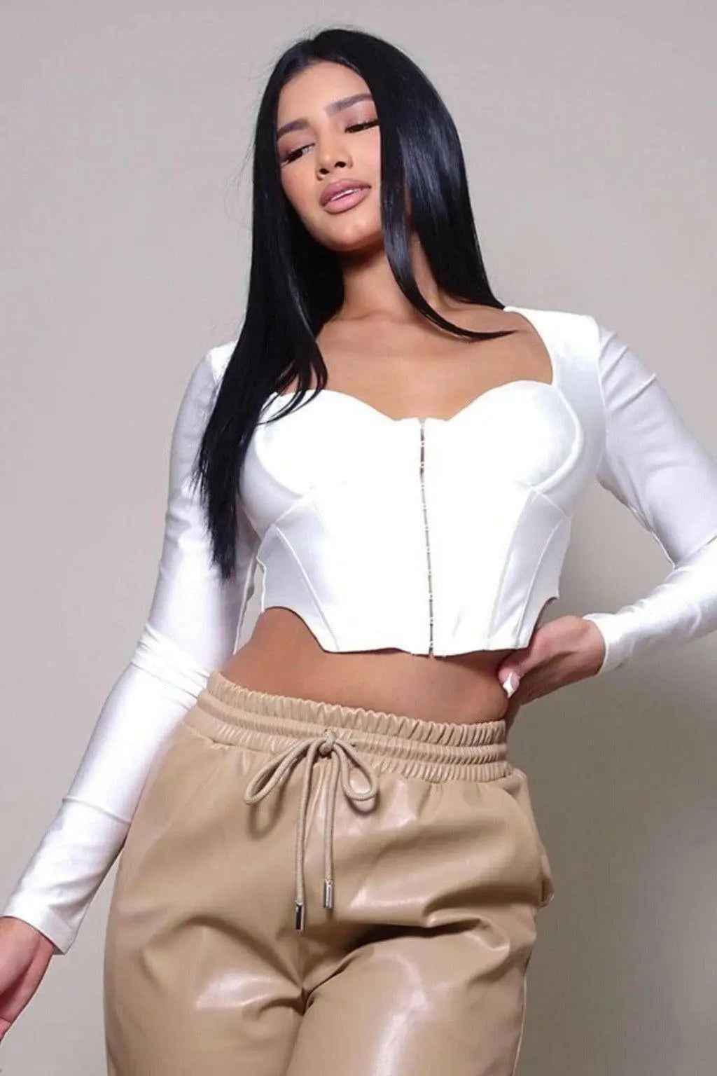 White Taking Chances corset top - Epicplacess