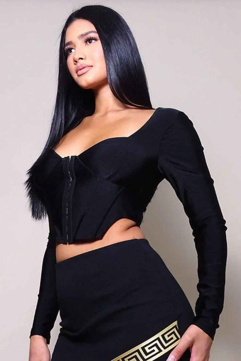 Taking Chances corset top front view - Epicplacess