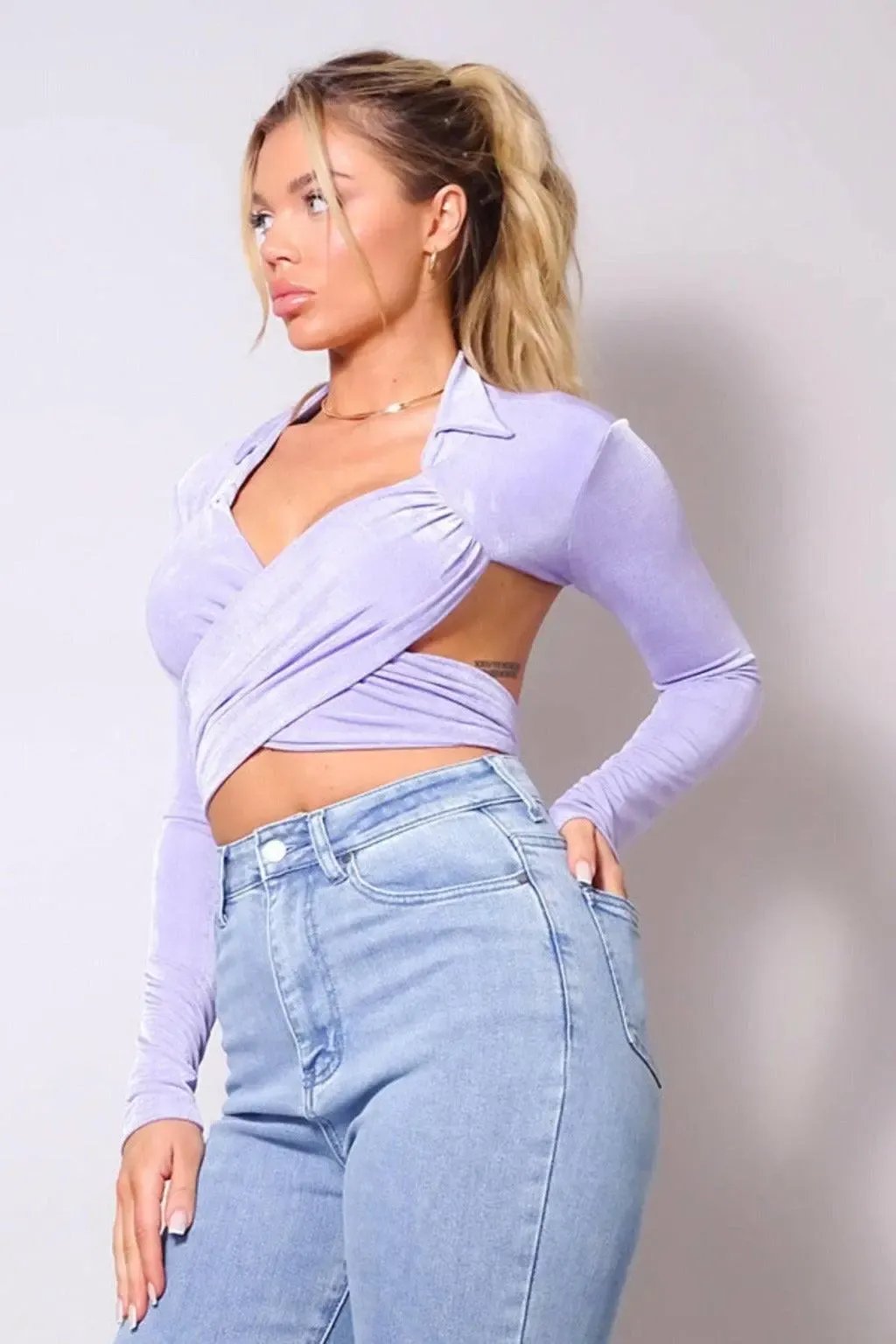 Waist-tie cropped top detail - Epicplacess