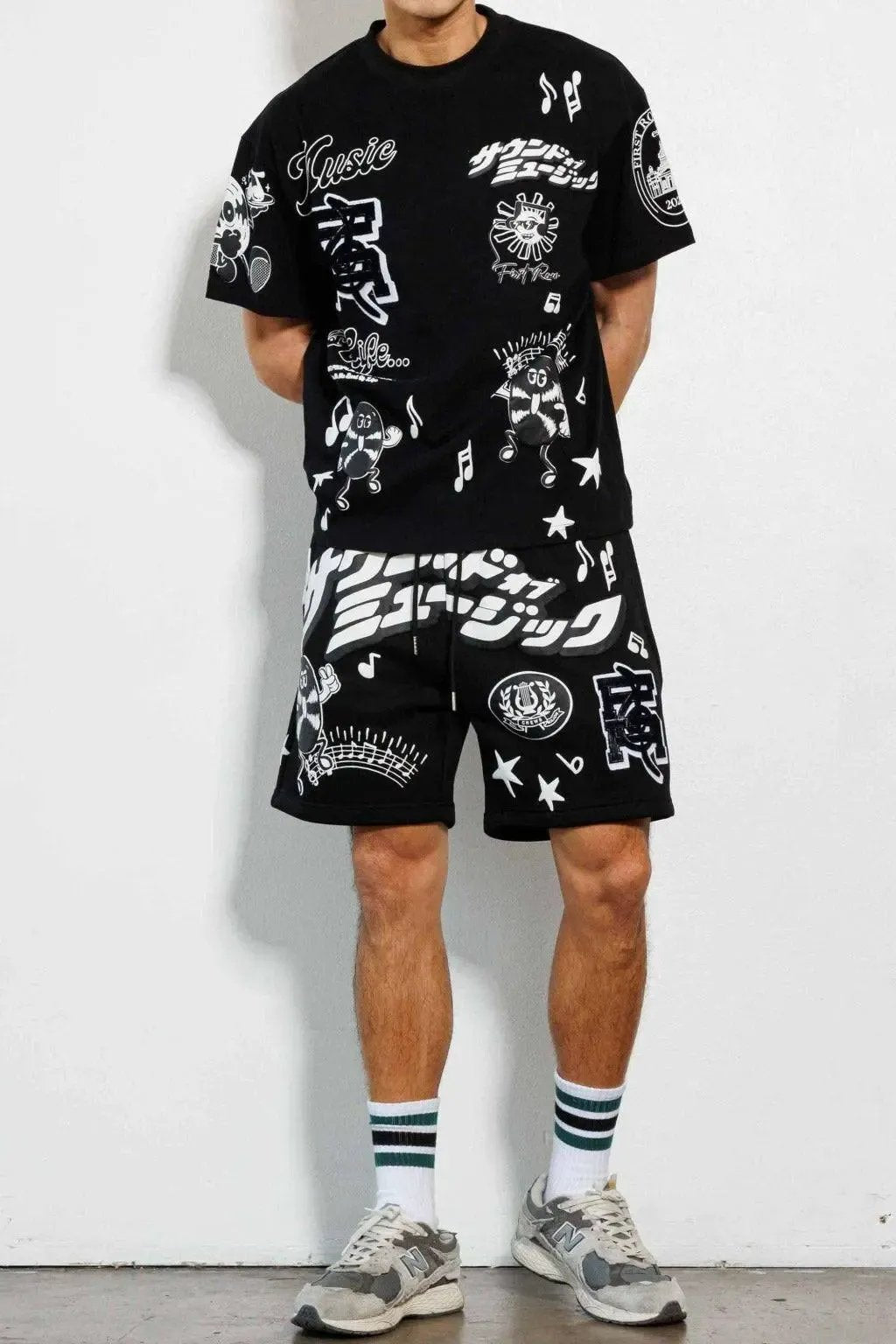 Black music graphic tee - Epicplacess