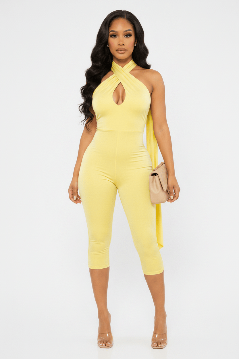 Twisted capri jumpsuit - Epicplacess
