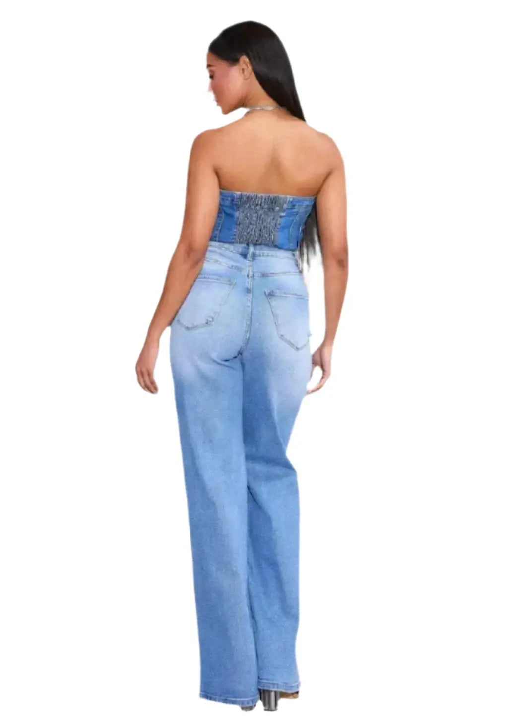 Catching Your Eye Straight Leg Jeans-Blue - Epicplacess