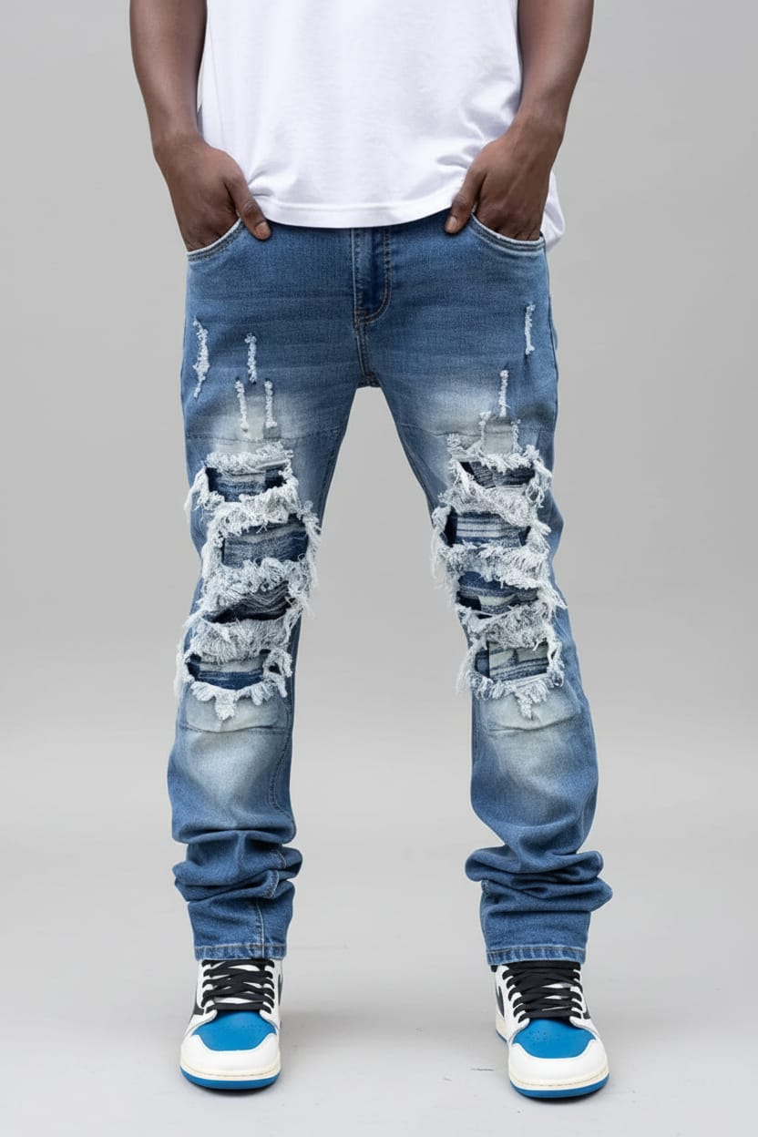 Ripped jeans side view - Epicplacess