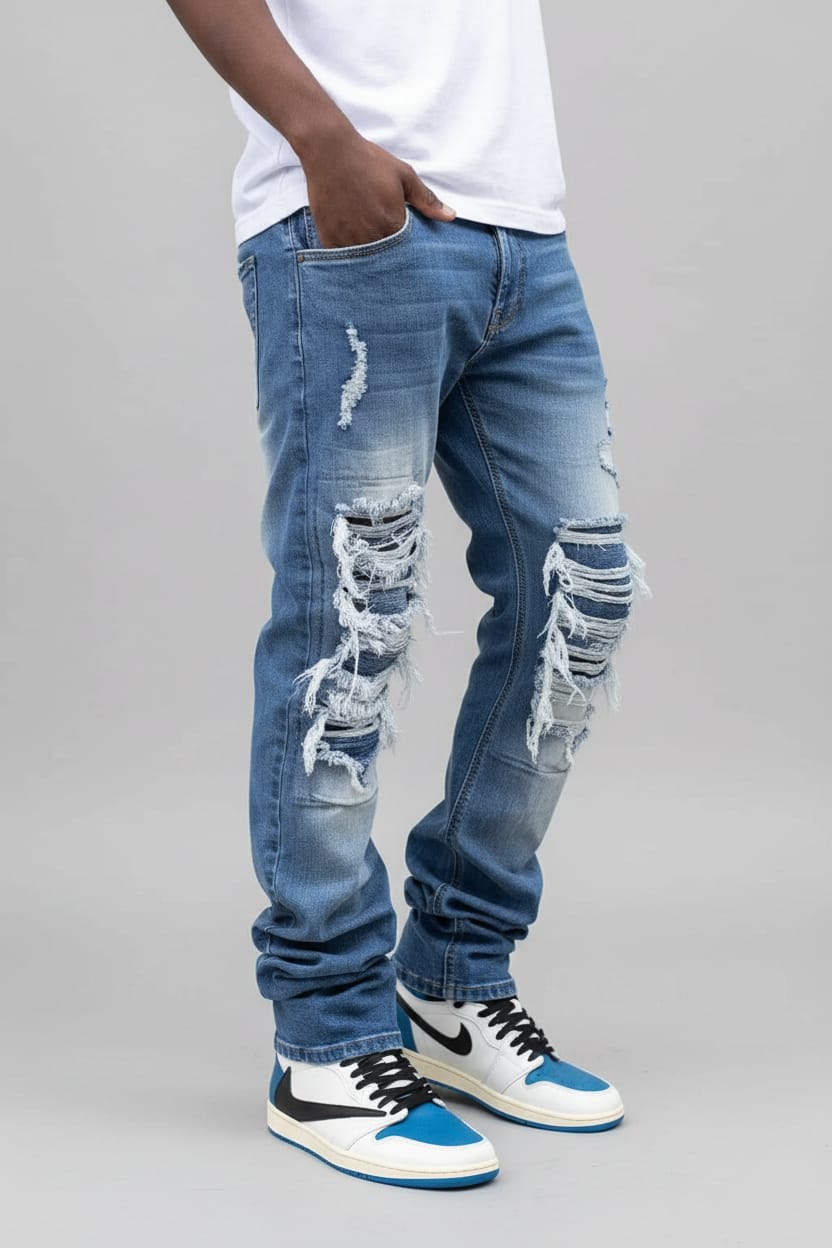 Skinny flared jeans front view - Epicplacess