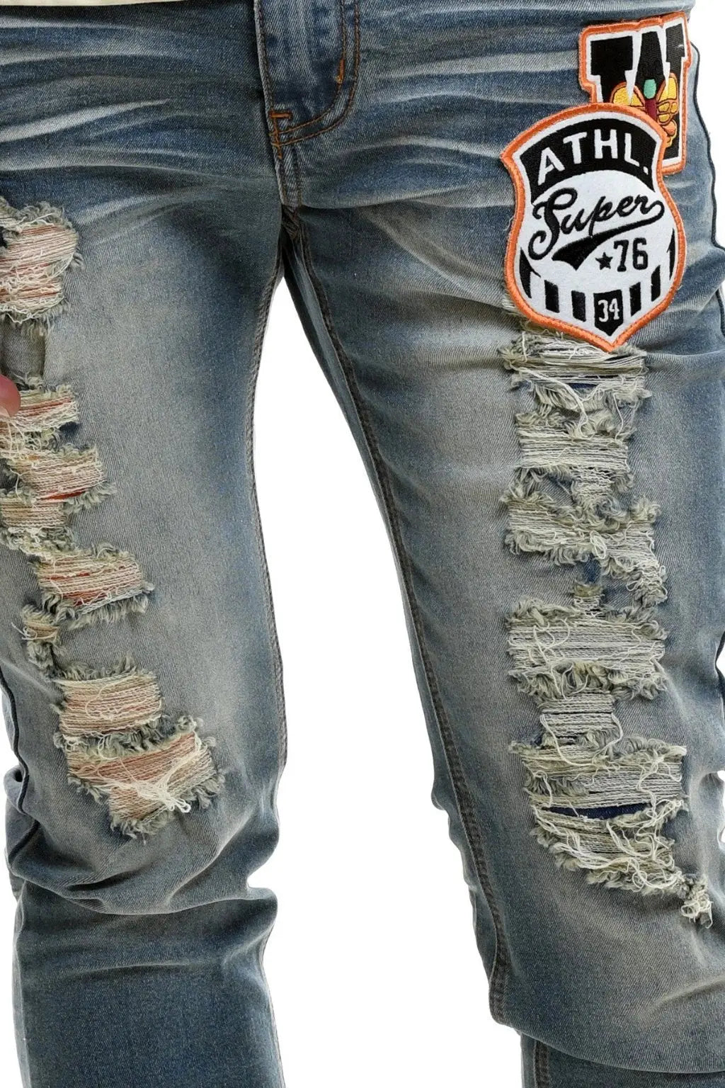 Super Skinny Ahead Of The Game Ripped Stacked Jeans - Epicplacess