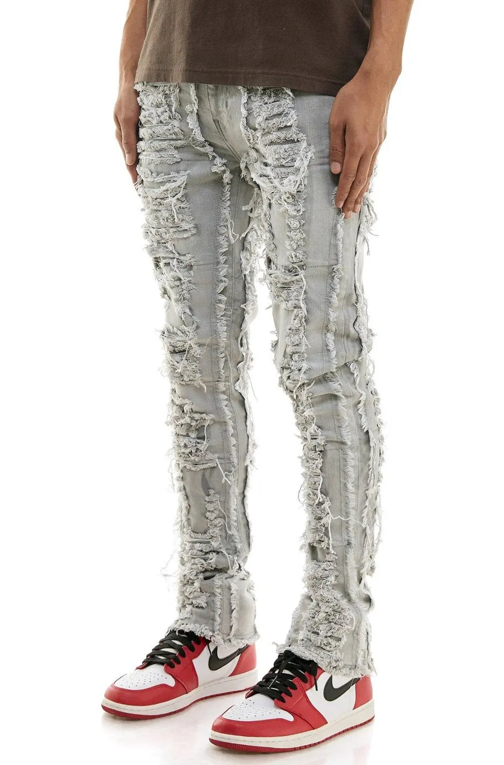 Epix It Distressed Jacquard Skinny Jeans jeans Epicplacess