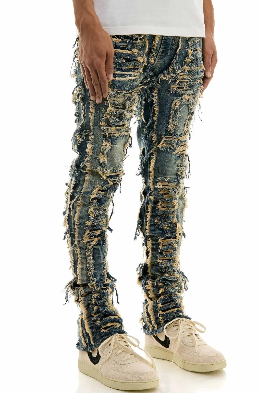 Epix It Distressed Jacquard Skinny Jeans jeans Epicplacess