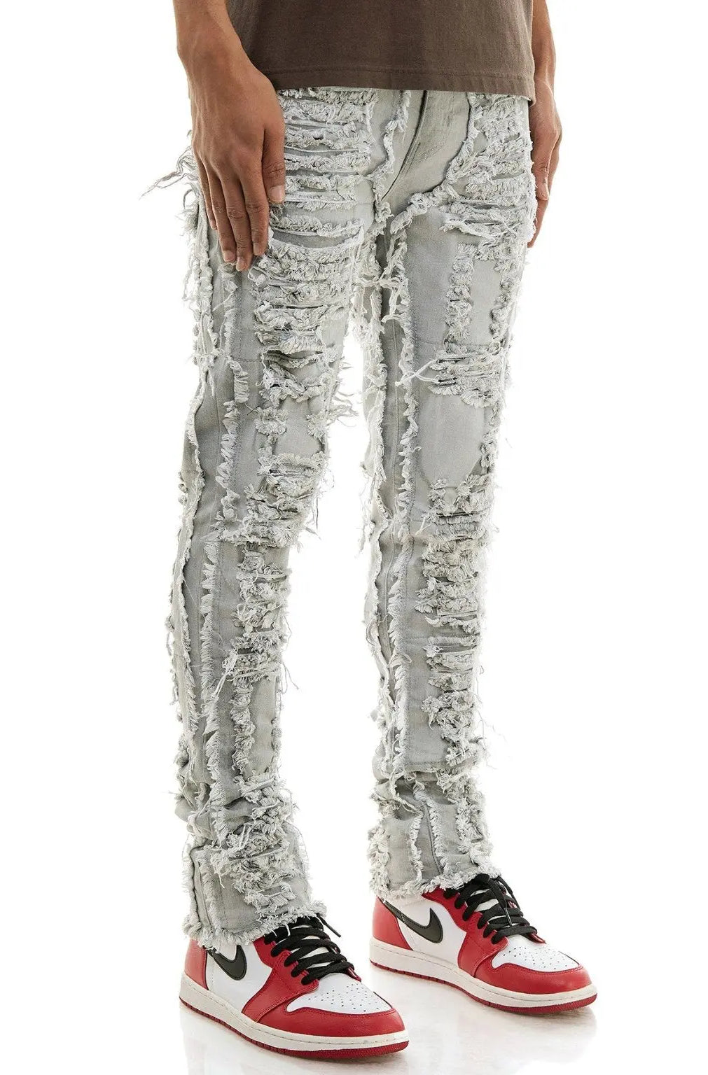 Epix It Distressed Jacquard Skinny Jeans jeans Epicplacess