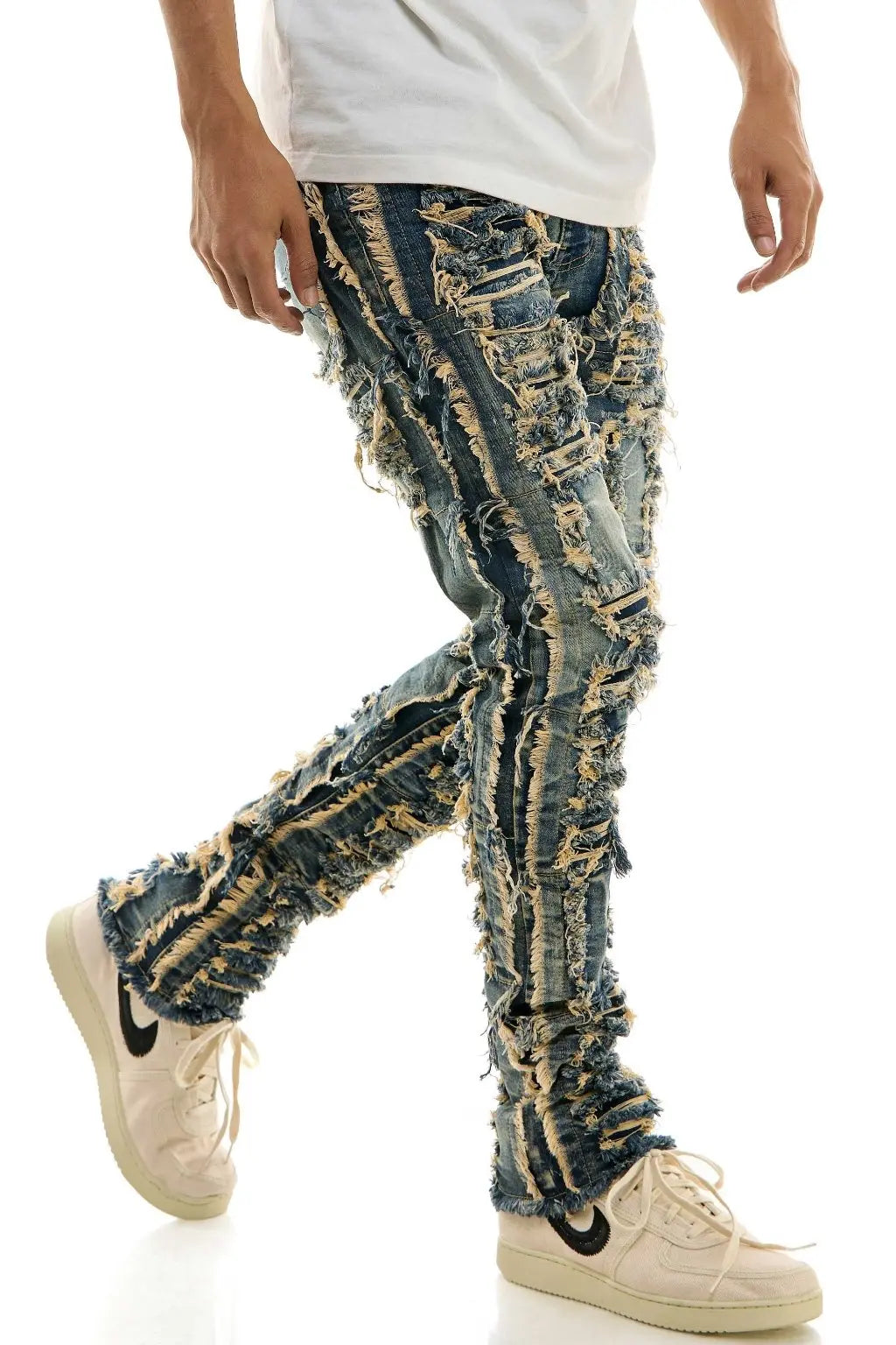 Epix It Distressed Jacquard Super Skinny Jeans - Epicplacess
