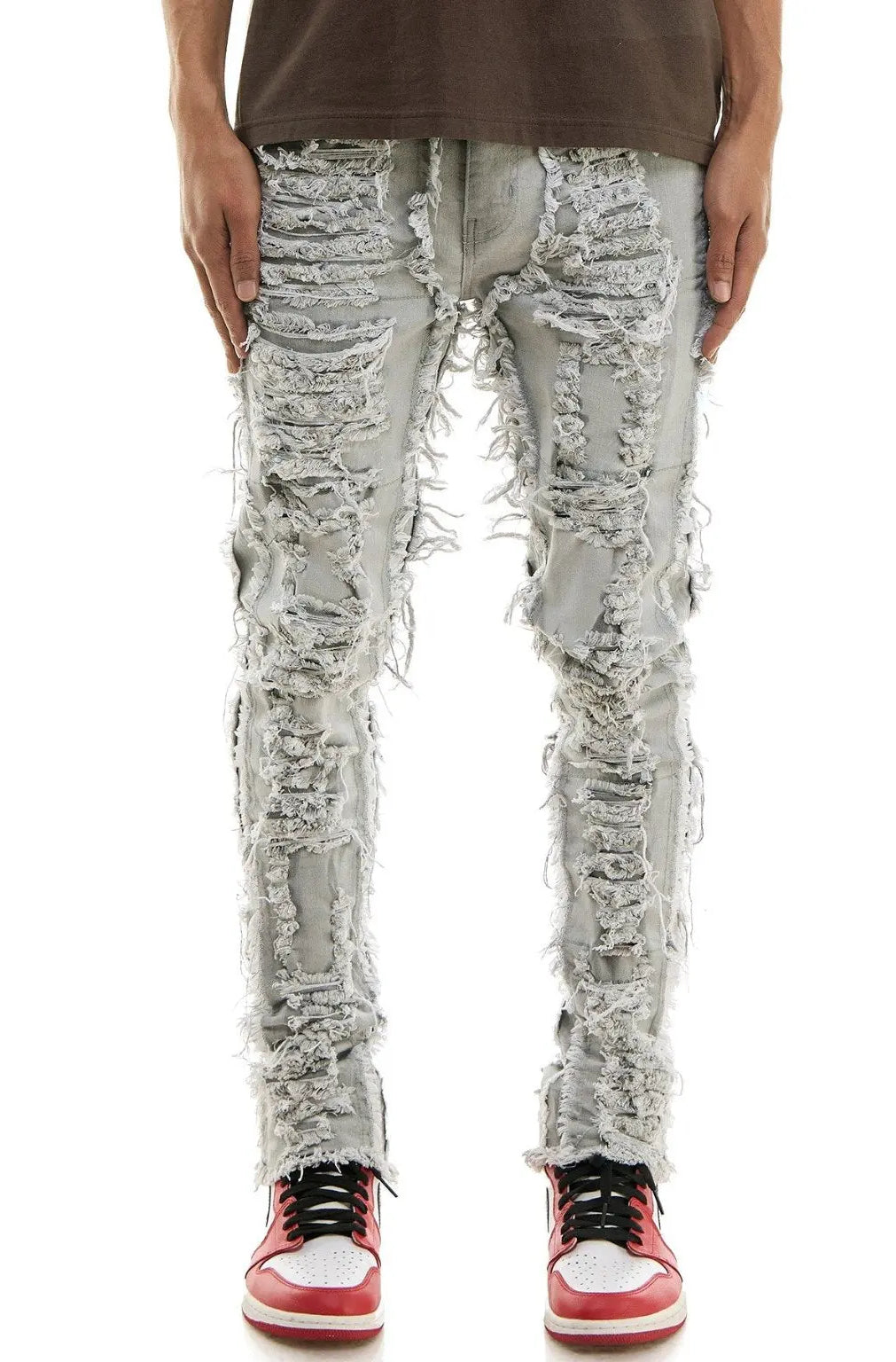 Epix It Distressed Jacquard Skinny Jeans jeans Epicplacess
