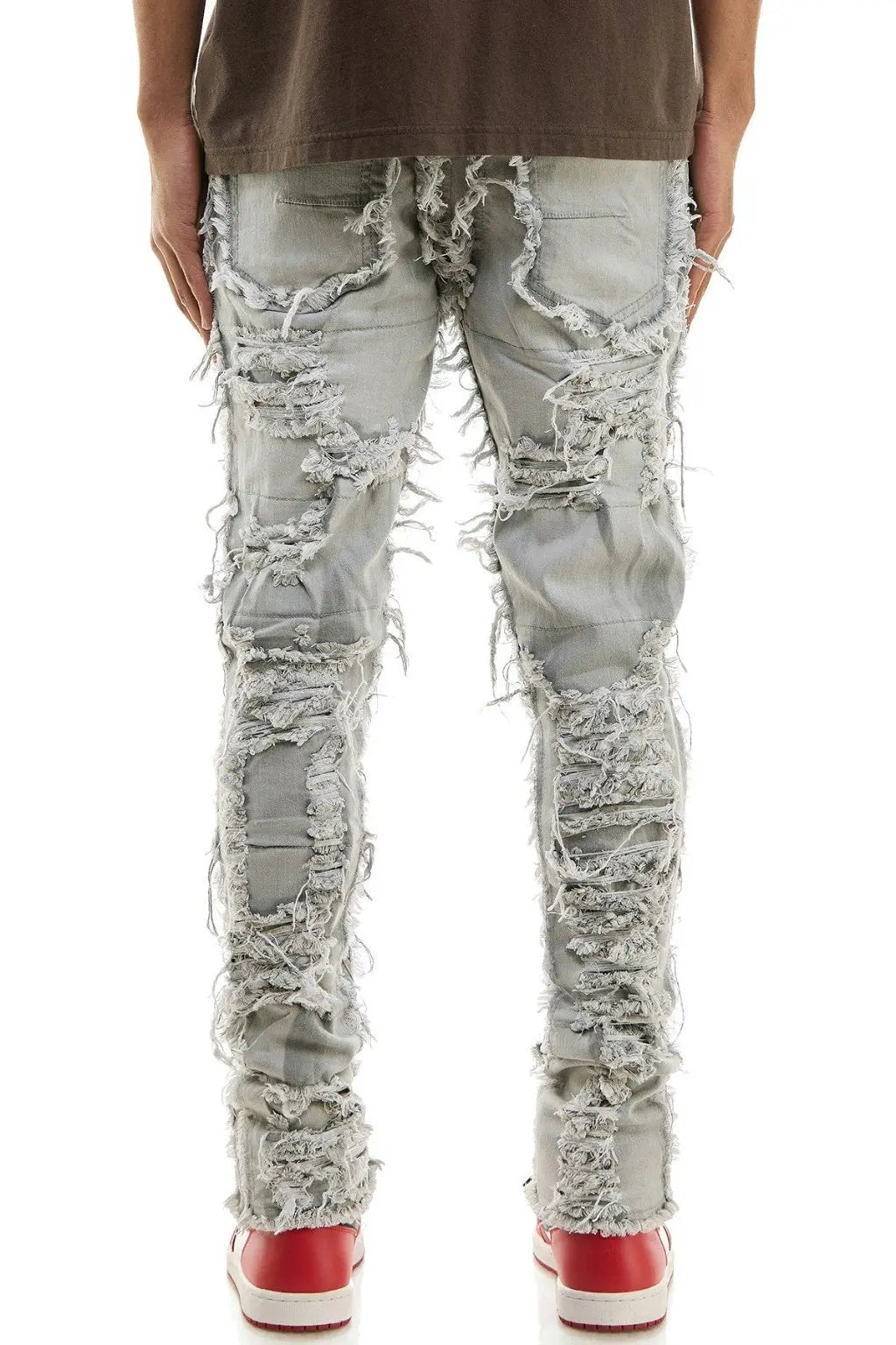 Epix It Distressed Jacquard Super Skinny Jeans - Epicplacess