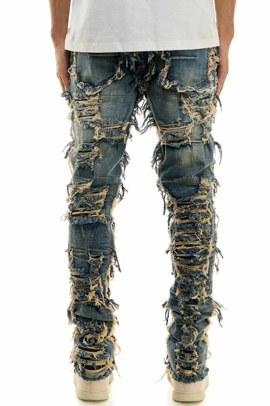 Epix It Distressed Jacquard Super Skinny Jeans - Epicplacess