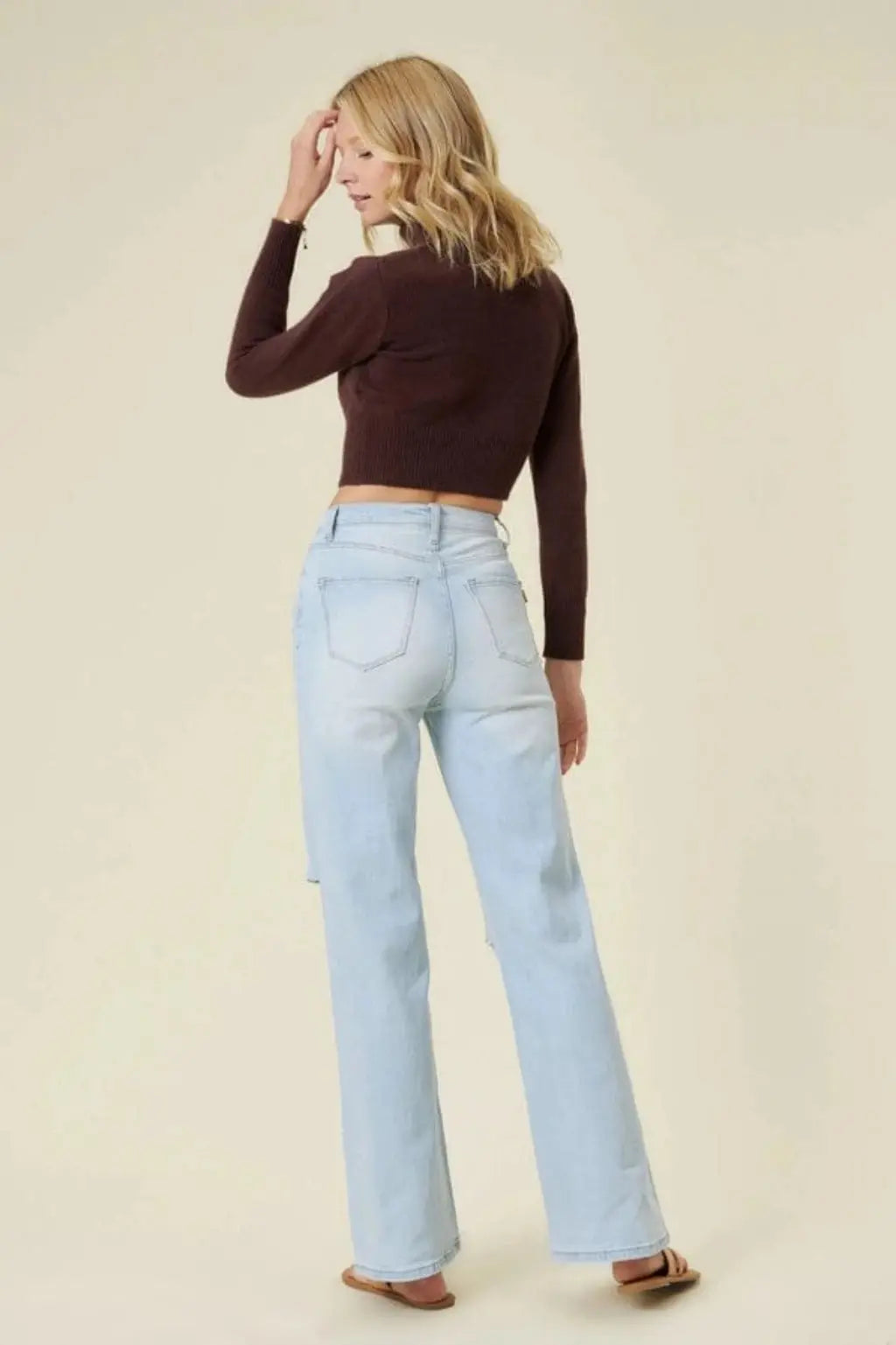 Rockstar Wide Leg Ripped Jeans - Epicplacess