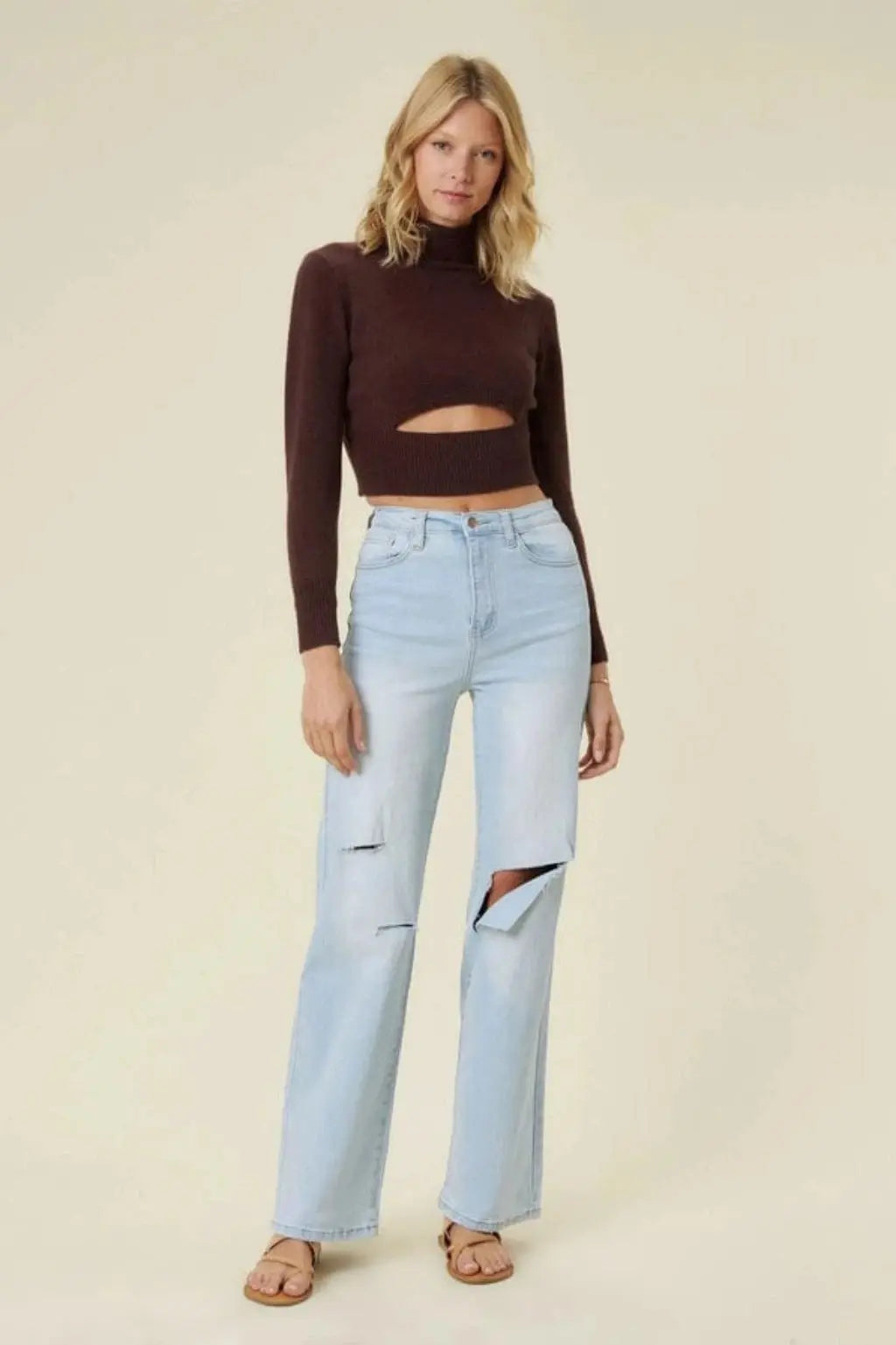 Rockstar Wide Leg Ripped Jeans - Epicplacess