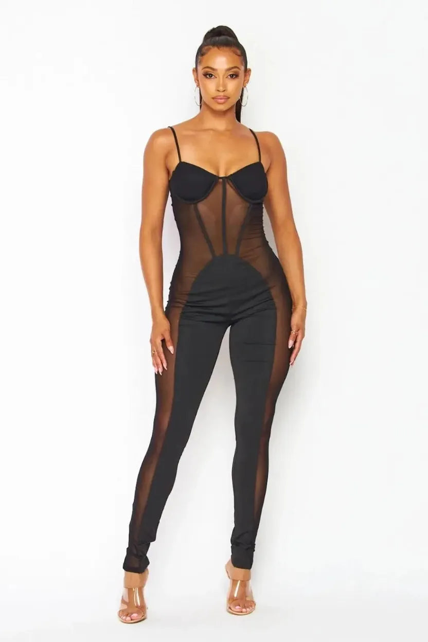 Young Forever black ribbed jumpsuit - Epicplacess