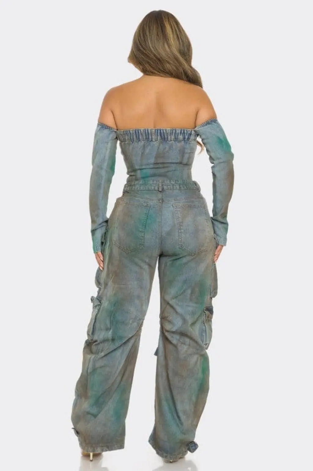 Rusty Cargo Tie Dye Jumpsuit Blue - Epicplacess