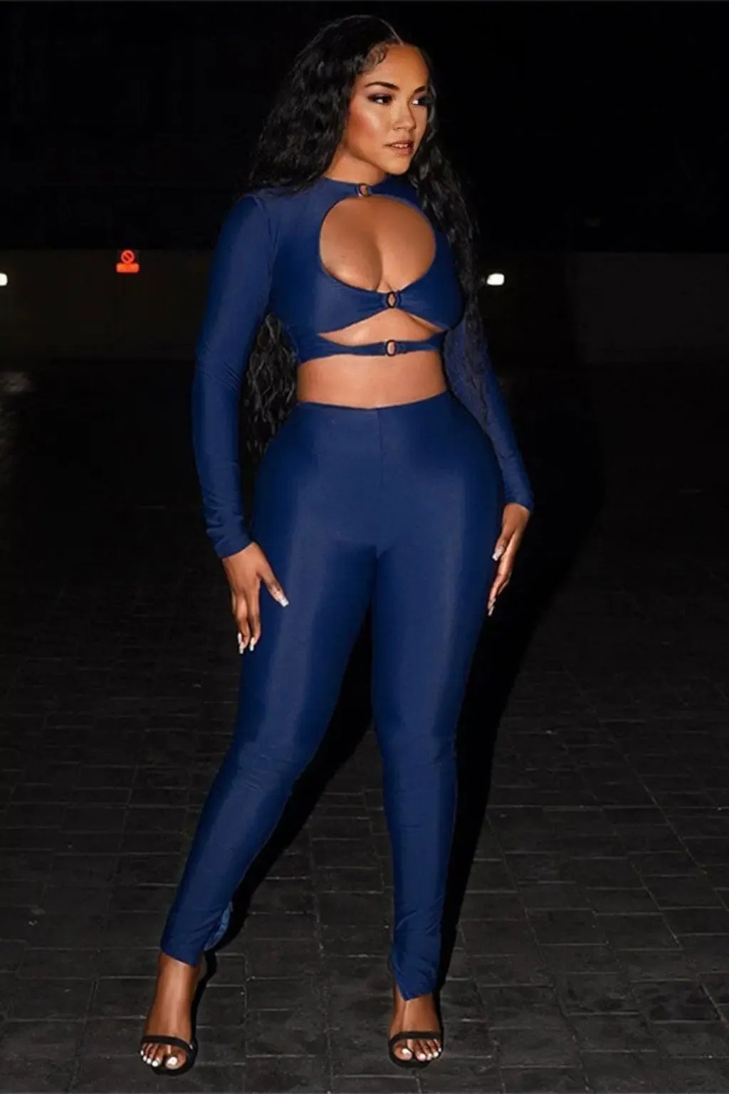 Blue jumpsuit back view - Epicplacess