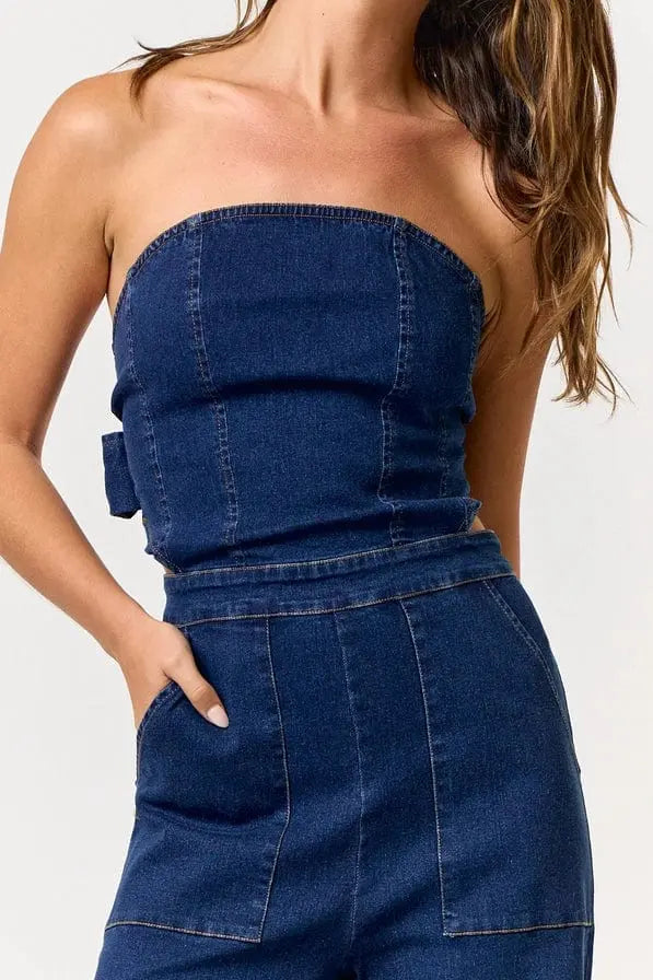 Denim Night Woman's Jumpsuit - Epicplacess