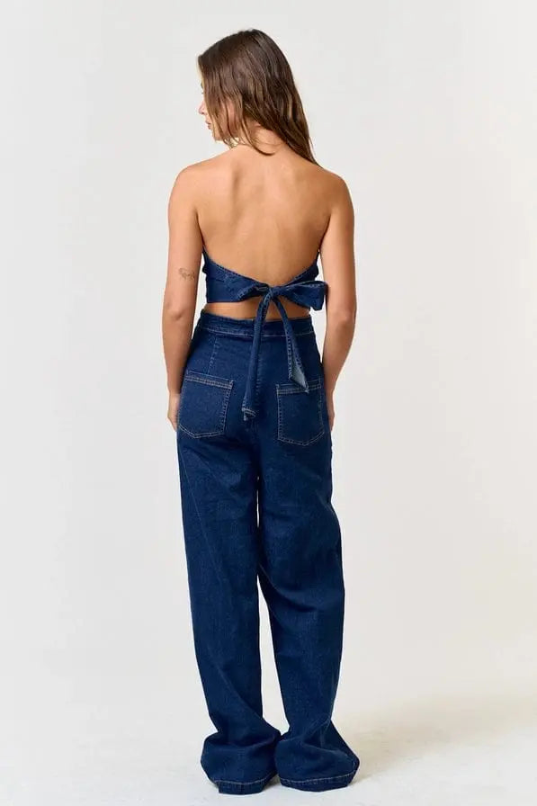 Denim Night Woman's Jumpsuit - Epicplacess