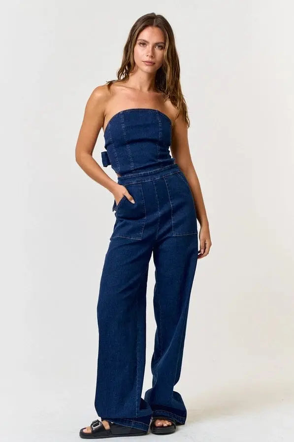 Denim Night Woman's Jumpsuit - Epicplacess