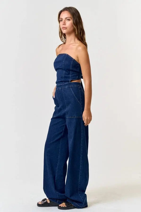 Denim Night Woman's Jumpsuit - Epicplacess