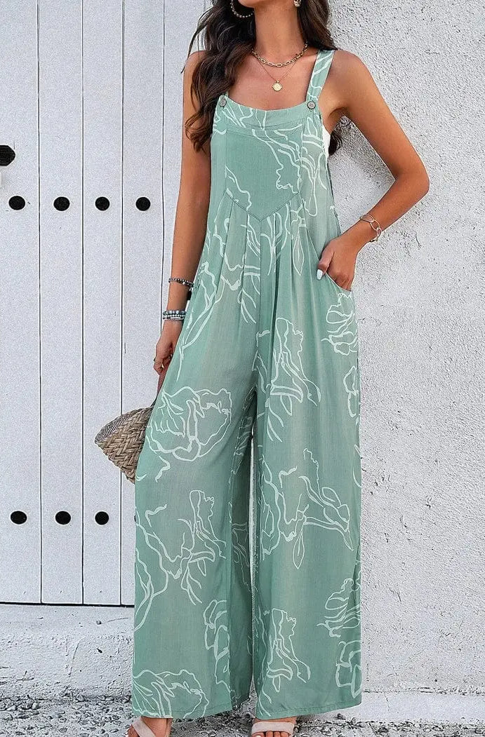 Baby Print Baggy Jumpsuits - Green jumpsuits Epicplacess