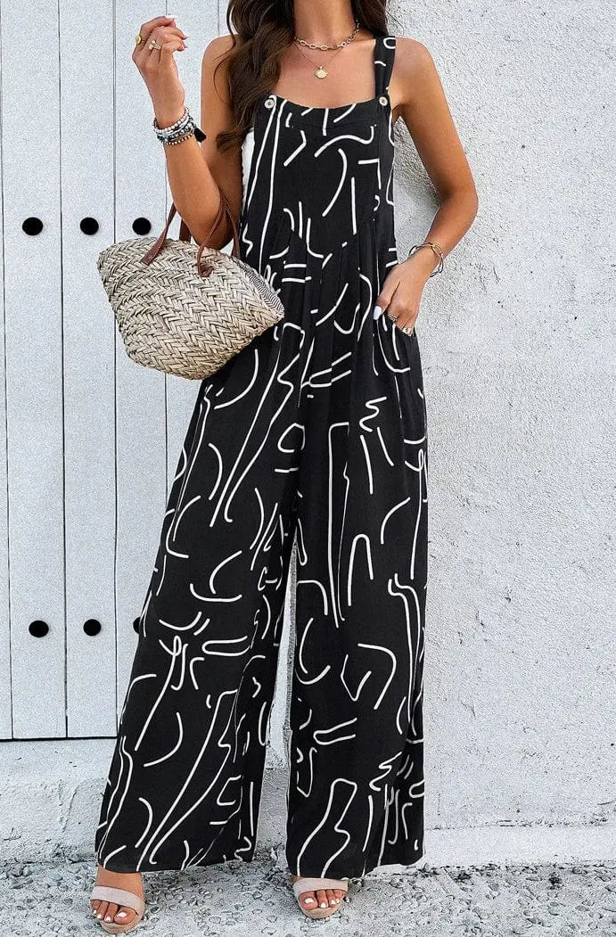 Baby Print Baggy Jumpsuits - Green jumpsuits Epicplacess S Black