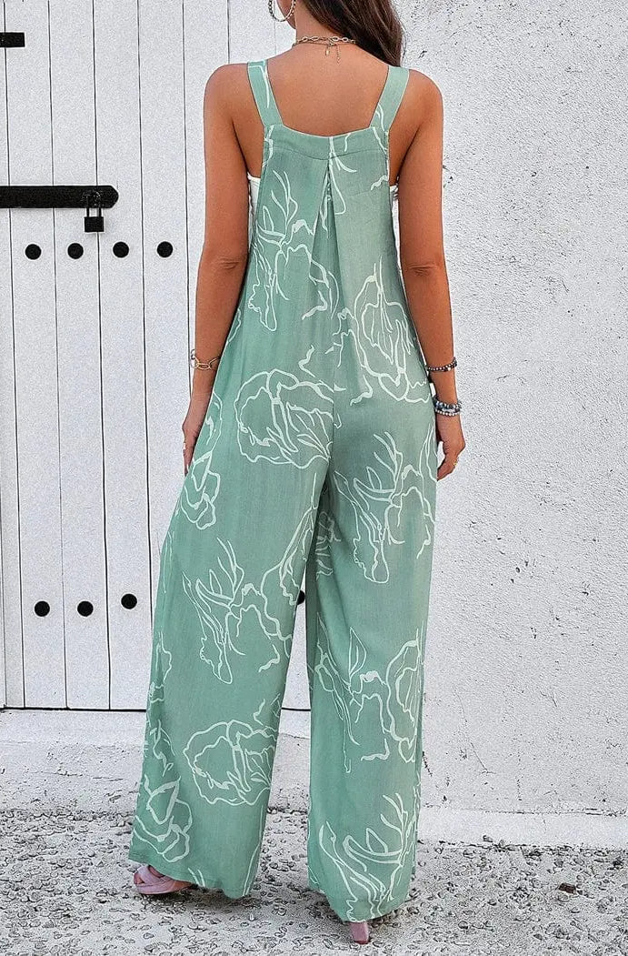 Baby Print Baggy Jumpsuits - Green jumpsuits Epicplacess