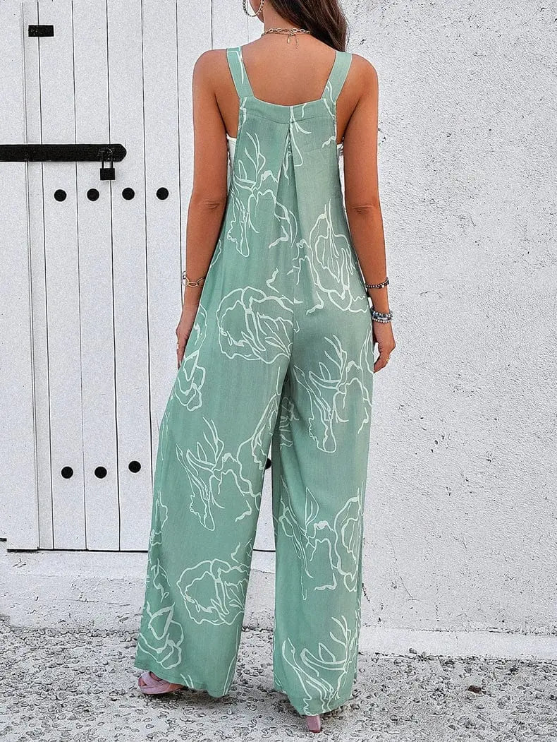 Baby Print Baggy Jumpsuits - Green jumpsuits Epicplacess