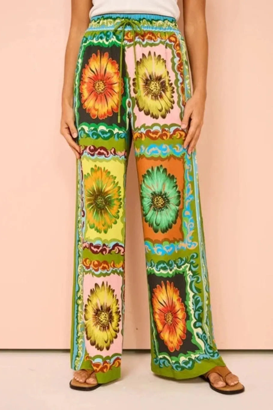 Stylish Green Print Pants Set Sets Epicplacess Green L