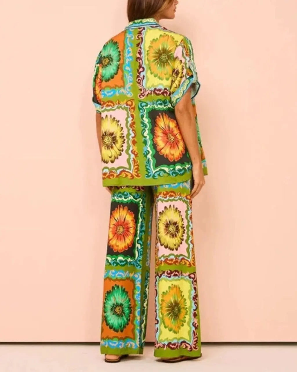 Stylish Green Print Pants Set - Epicplacess