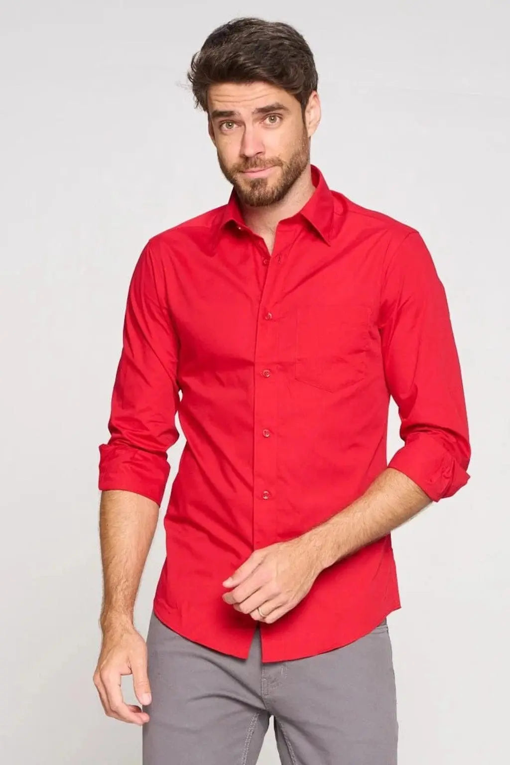Show Off Long Sleeve Cuban Shirt - Red - Epicplacess