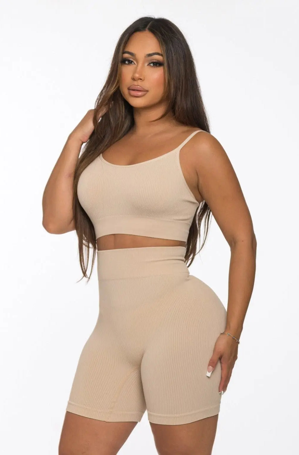 Accelerate Ombre Active Set - Khaki Shorts Epicplacess