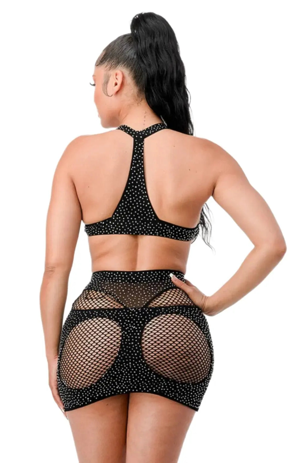 Falda Can't Resist Rhinestone-Skirt Set skirt Epicplacess
