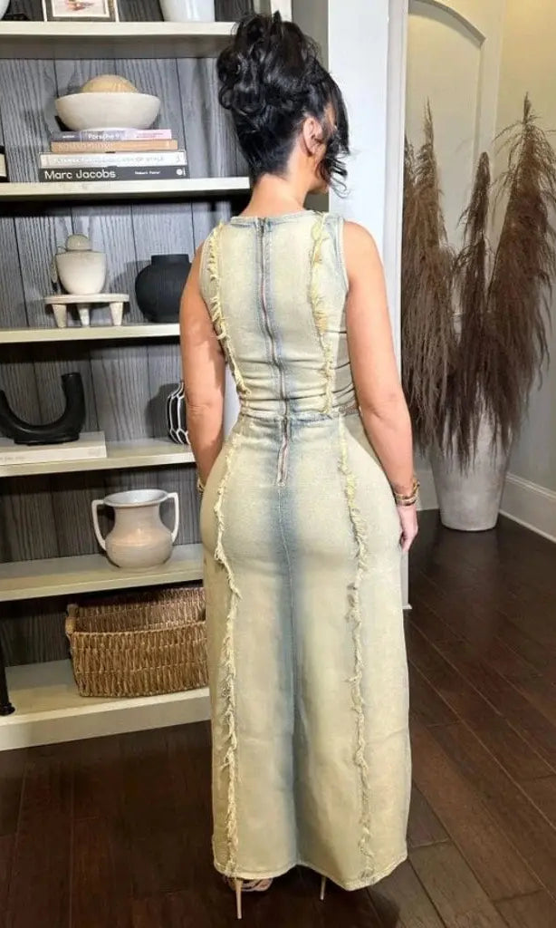 Harmony Ripped Two Piece Denim Skirt SKIRT Epicplacess