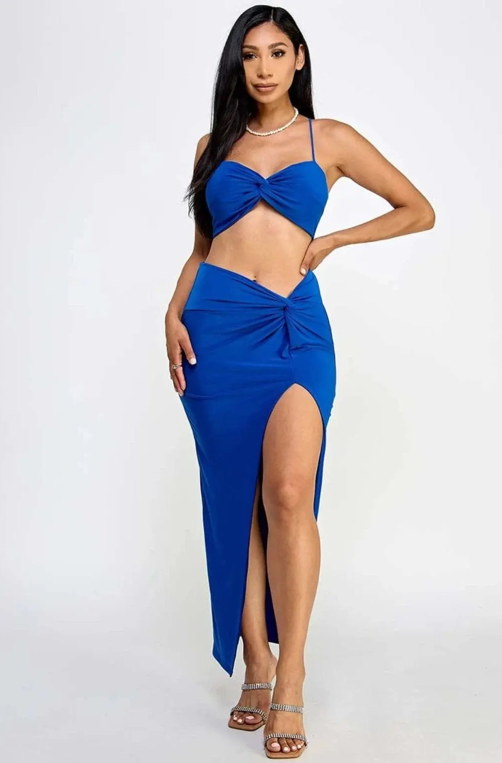 Double Clarissa Skirt Set -Blue SKIRT Epicplacess