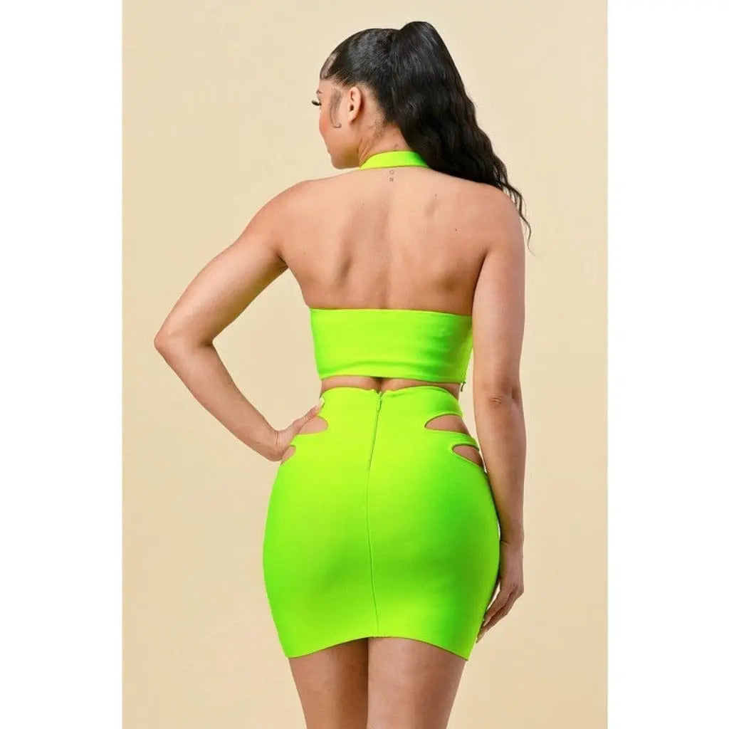 Missing Bae I'm Glowing Skirt Set - Brown - Epicplacess