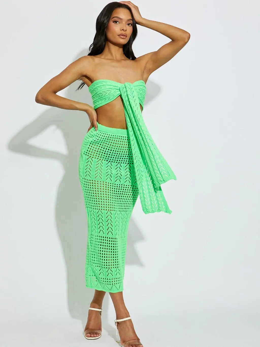 Knock knock Wynona Maxi Skirt Set-Green - Epicplacess