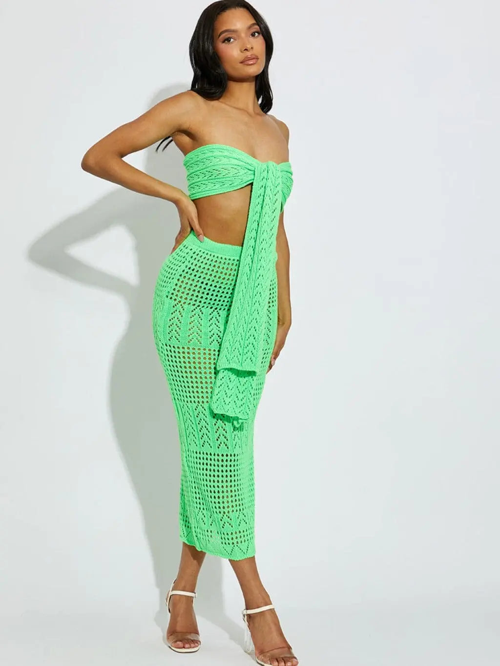 Knock knock Wynona Maxi Skirt Set-Green - Epicplacess