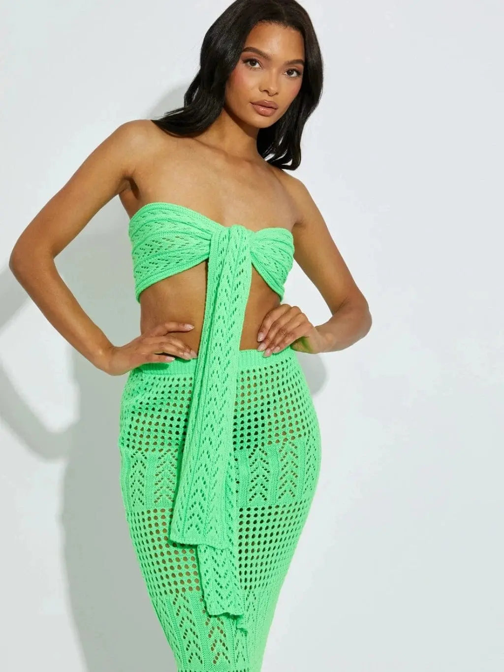 Knock knock Wynona Maxi Skirt Set-Green - Epicplacess