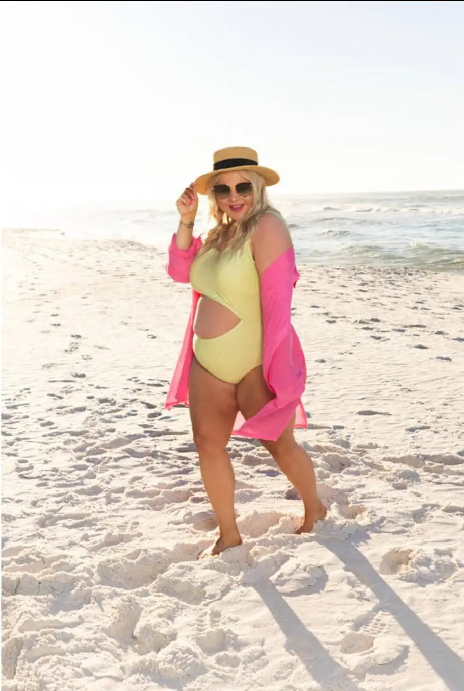 Bliss Shimmer 1 Piece swimsuits-Yellow - Epicplacess