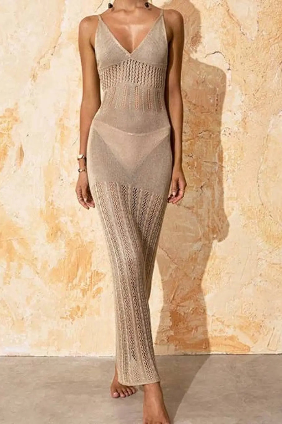 Beachside Elegance Cover Up Swimwear Epicplacess S Beige